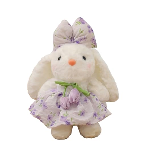 AQCQDQ Hase Kuscheltier, Niedliches Kaninchen-Plüschtier, Plüschhasen, Kaninchen Plüsch Spielzeug, Weiches Kuscheltier, Geschenk für Kinder (55 cm,Lila) von AQCQDQ