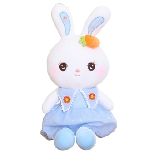 AQCQDQ Hase Kuscheltier, Plüschtier Hase Puppe Stofftier Kissen, zum Spielen und Kuscheln, Weiches Schmusetier für Mädchen, Jungen, Babys (110 cm,Blau) von AQCQDQ