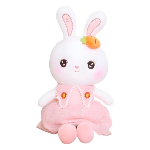 AQCQDQ Hase Kuscheltier, Plüschtier Hase Puppe Stofftier Kissen, zum Spielen und Kuscheln, Weiches Schmusetier für Mädchen, Jungen, Babys (110 cm,Pink) von AQCQDQ