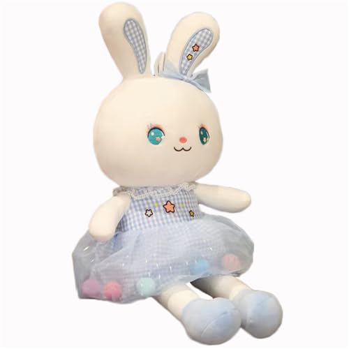 AQCQDQ Hase Stofftier, Plüschtier mit Schlappohren, Niedliches Kaninchen Plüschtier, Flauschiges Weich Kaninchen Spielzeug, Plüschtier für Mädchen, Jungen & Babys (110 cm,Blaue) von AQCQDQ