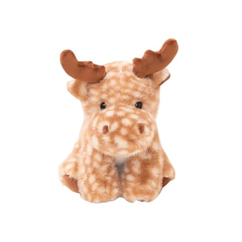 AQCQDQ Hirsch Plüschtier, Kuscheltier Puppe Hirsch Stofftier Süßes Rentier Spielzeug, zum Spielen und Kuscheln Geschenk für Kinder Jungen Mädchen (40 cm,Rotbraun) von AQCQDQ