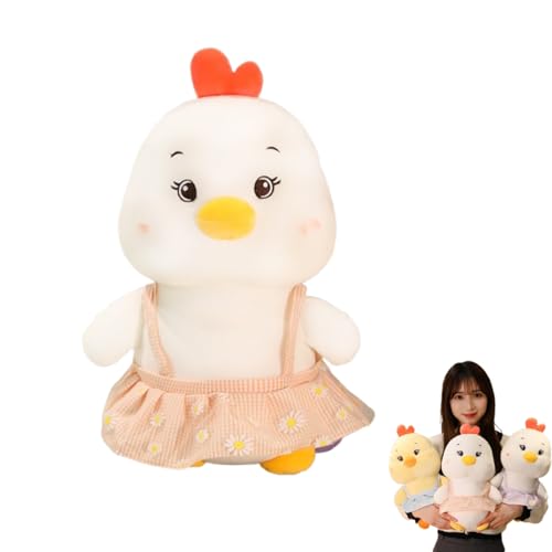 AQCQDQ Huhn Plüschtier, Huhn Kuscheltier, Cartoon Henne Stofftier, Süßes Plüsch Huhn Kissen, Kawaii Kuscheltier Huhn Spielzeug, Geschenk für Freunde und Kinder (25cm,Rosa) von AQCQDQ