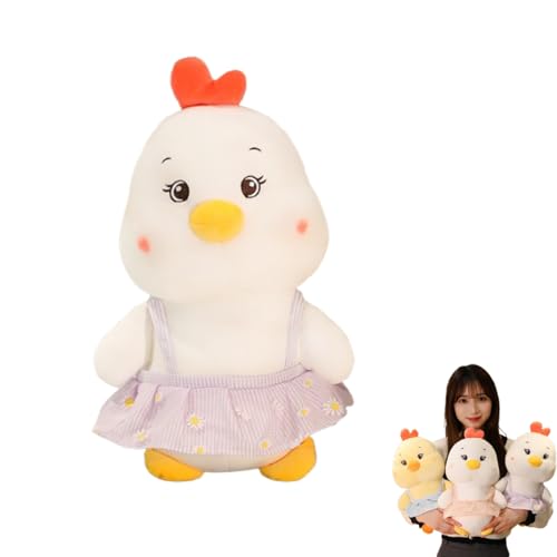AQCQDQ Huhn Plüschtier, Huhn Kuscheltier, Cartoon Henne Stofftier, Süßes Plüsch Huhn Kissen, Kawaii Kuscheltier Huhn Spielzeug, Geschenk für Freunde und Kinder (40cm,Lila) von AQCQDQ