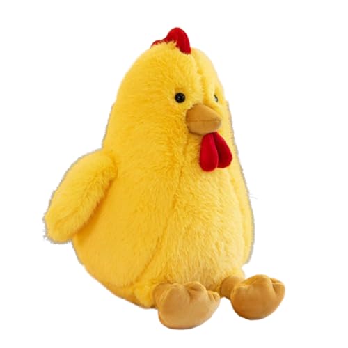 AQCQDQ Huhn Plüschtier,Huhn Kuscheltier Riesen Henne Stofftier,Simuliertes Tier Huhn Kuscheltier,Lustige Stofftier Plüschtiere,Ostern Kreative Geschenke für Kinder Jungen Mädchen (30 cm,Gelb) von AQCQDQ