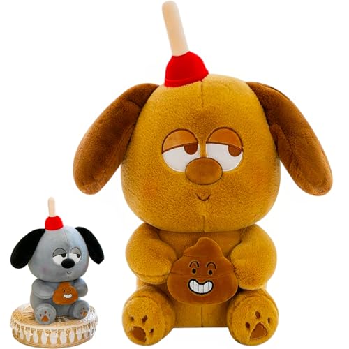 AQCQDQ Hund Plüschtier Klein Ankuschelhund Aus Plüsch Groß Hund Plüschtier Stofftier Lustiger Hund Plüschtier Lebensecht für Welpen (50 cm,Braun) von AQCQDQ