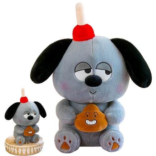 AQCQDQ Hund Plüschtier Klein Ankuschelhund Aus Plüsch Groß Hund Plüschtier Stofftier Lustiger Hund Plüschtier Lebensecht für Welpen (50 cm,Grau) von AQCQDQ