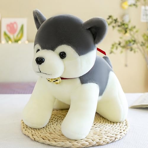 AQCQDQ Husky Plüschtier, Husky Kuscheltier, Husky Stofftier Hund, Niedliche Husky Plüsch Hund, Flauschige Weich Husky Hund Plüsch Spielzeug Geschenk für Kinder (65cm,Grau) von AQCQDQ