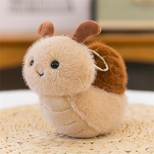 AQCQDQ Insekt Kuscheltier, Stofftier Insekten Spielzeug, Niedlich Spinne Biene Raupen-Schlüsselanhänger, Plüsch Insekt, Geschenk für Mädchen und Jungen (Schnecke) von AQCQDQ