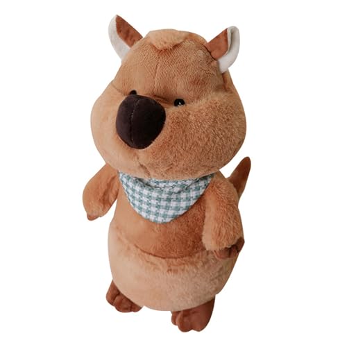 AQCQDQ Känguru Plüschtier, Känguru Puppe, Flauschiges Stofftier Känguru zum Kuscheln, Geschenk für Kinder Mädchen Jungen (30 cm,Braun) von AQCQDQ