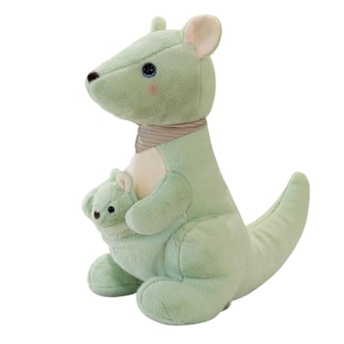 AQCQDQ Känguru Plüschtier Plüschtiere, Süßes Kuscheltier Mutter und Kind Känguru, Realistisch Flauschiges Stofftier Känguru zum Kuscheln, Halloween für Kinder Kuscheln Spielen Schlafen (40 cm,Cyan) von AQCQDQ