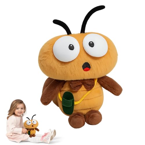 AQCQDQ Kakerlaken Kuscheltier, Lustige Kakerlake PlüSchtier, HäSsliche Insekt Plüschtiere, Kakerlaken-Stofftier, Halloween Dekoration, Geschenk für Freunde, Kollegen (20 cm,1pcs) von AQCQDQ