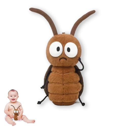 AQCQDQ Kakerlaken PlüSchtier, Süße Plüsch Kakerlakenpuppe, Kakerlake Spielzeug, Lustige Und Realistische Insekt Plüschtiere füR Familie, Freunde, Kollegen (24 cm,1pcs) von AQCQDQ