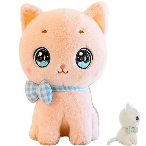 AQCQDQ Katze Kuscheltier Plüschkissen Katze Stofftiere Weiche Kleine Katzen Stofftiere Plüsch Spielzeug Kuscheltier Plushie Kätzchen für Boys Girls (40 cm,Rosa) von AQCQDQ