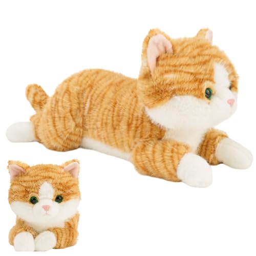 AQCQDQ Katzenkissen Plüsch, Kuschelige Spielzeuge Plüschspielzeug Katze, Simulation Kurzhaar Niedliche Katzenpuppe, Kuschelspielzeug Lebensechte Stoffkatze Weiches Plüsch für Kinder. (65 cm,Orange) AQCQDQ Katzenkissen Plüsch, Kuschelige Spielzeuge Plüschspielzeug Katze, Simulation Kurzhaar Niedliche Katzenpuppe, Kuschelspielzeug Lebensechte Stoffkatze Weiches Plüsch für Kinder. (65 cm,Orange) von AQCQDQ