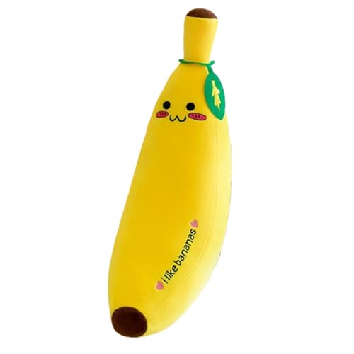 AQCQDQ Kawaii Banane Kissen Langes, Banane Kuscheltier Plüschkissen, Banane Plüschtier, Plüschtiere Bananen Kissen, Plüschtier Banane Stofftier Für Kinder Erwachsene (70cm,A) von AQCQDQ