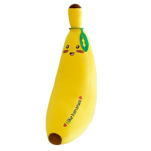 AQCQDQ Kawaii Banane Kissen Langes, Banane Kuscheltier Plüschkissen, Banane Plüschtier, Plüschtiere Bananen Kissen, Plüschtier Banane Stofftier Für Kinder Erwachsene (80cm,B) von AQCQDQ