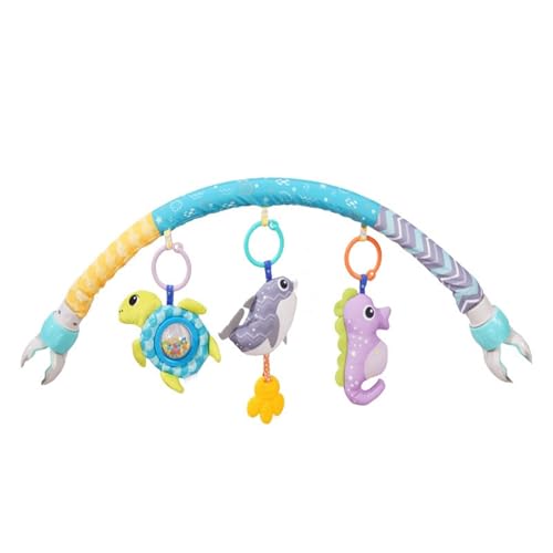 AQCQDQ Kinderwagen Spielbogen Spielzeug, Aktivität-Spirale Kette, kinderwagenkette mit flexiblen Universal Clips, Babyspielzeug für Bett, Kinderwagen, Laufgitter anpassbar (B) von AQCQDQ