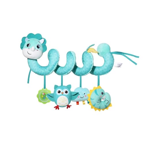 AQCQDQ Kinderwagen Spielzeug, Activity Spirale Spielzeug für Bett, Baby Mobile Kette mit Niedlichen Figuren, Kinderwagenkette für Kinderbett/Autositz/Babyschale (30 * 25 cm,Dinosaurier) von AQCQDQ