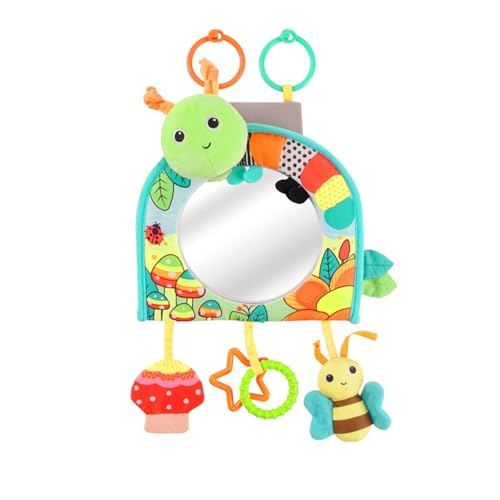 AQCQDQ Kinderwagen Spielzeug, Baby Spielzeug Anhänger, Babyschale Spielzeug zum Fühlen und Greifen, für Bett, Kinderwagen, Laufgitter anpassbar (24 * 33 cm,Raupe) von AQCQDQ