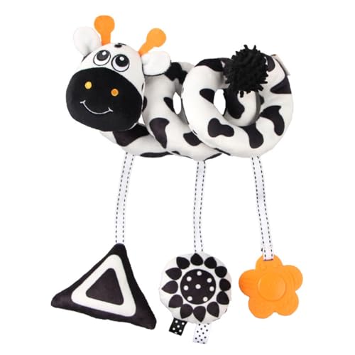 AQCQDQ Kinderwagen Spielzeug, Hängendes Rasselspielzeug, Schwarz Weißes Spielzeug, Baby Hängespielzeug, Neugeborenes Autositz-Spielzeug für Jungen und Mädchen (Hirsche) von AQCQDQ