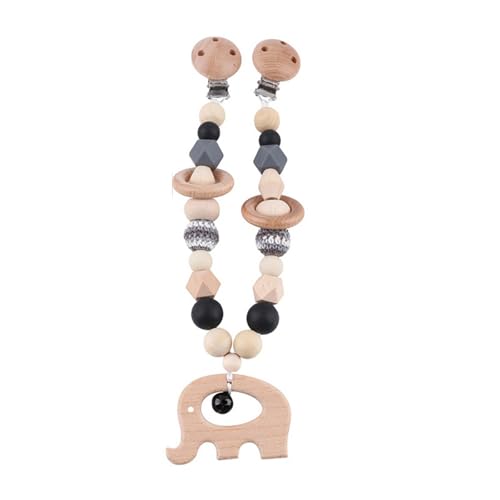 AQCQDQ Kinderwagenkette Holz Baby, Kinderwagen Zubehör, Kinderwagen Kette für Babys, Babyschale Spielzeug für Babygeschenke zur Geburt (A) von AQCQDQ
