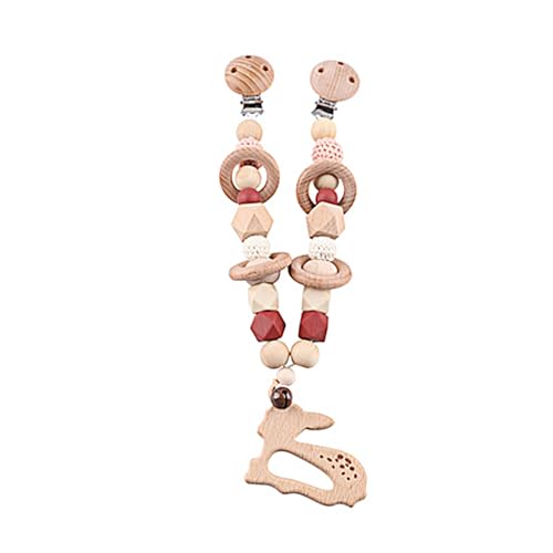 AQCQDQ Kinderwagenkette Holz Baby, Kinderwagen Zubehör, Kinderwagen Kette für Babys, Babyschale Spielzeug für Babygeschenke zur Geburt (C) von AQCQDQ
