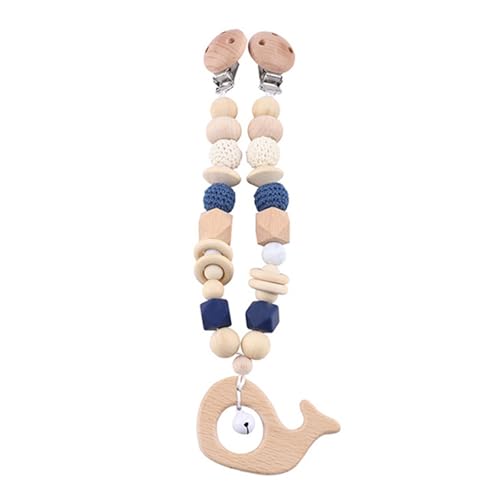 AQCQDQ Kinderwagenkette Holz Baby, Kinderwagen Zubehör, Kinderwagen Kette für Babys, Babyschale Spielzeug für Babygeschenke zur Geburt (D) von AQCQDQ