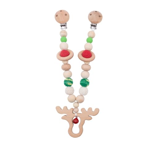 AQCQDQ Kinderwagenkette Holz Baby, Kinderwagen Zubehör, Kinderwagen Kette für Babys, Babyschale Spielzeug für Babygeschenke zur Geburt (G) von AQCQDQ