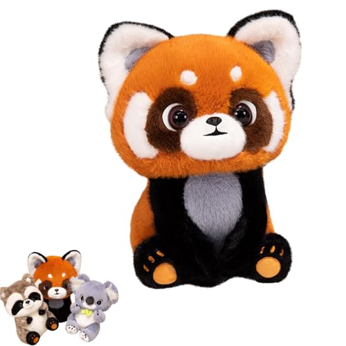 AQCQDQ Koala Plüschtier, Koala Waschbär Kuscheltier, Roter Panda Kuscheltier Waschbär Spielzeug, Niedlich Koala Bär Waschbär Stofftier zum Kuscheln und Spielen, für Kinder & Erwachsene (25cm,Panda) von AQCQDQ