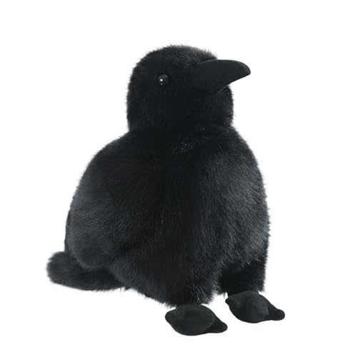 AQCQDQ Krähenplüschtier, Krähenpuppe, simuliertes Krähenplüschtier, weiche und süße Plüschpuppe, Babygeburtstagsgeschenk für Mädchen, Jungen und Kinder (35 cm,Krähe) von AQCQDQ