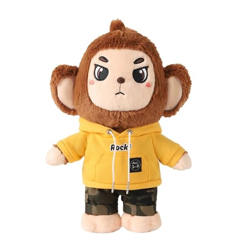 AQCQDQ Kreatives AFFE Kuscheltier, Originelle AFFE Plüschtier Spielzeug AFFE Stofftier Klein Weiches Und Flauschige Kawaii AFFE Plüsch Kopfkissen Geschenke Zum Kuscheln, Spielen (Gelb) von AQCQDQ