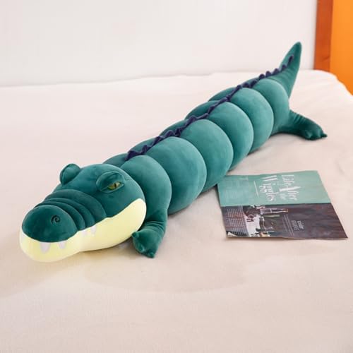 AQCQDQ Krokodil Kuscheltier, Krokodil Stofftier, Krokodil Plüsch, Simuliertes Tier Krokodil Plüschtier, Realistische Weiches Krokodil Kopfkissen Spielzeug für Wilde Tiere Kissen (150cm,Blau) von AQCQDQ