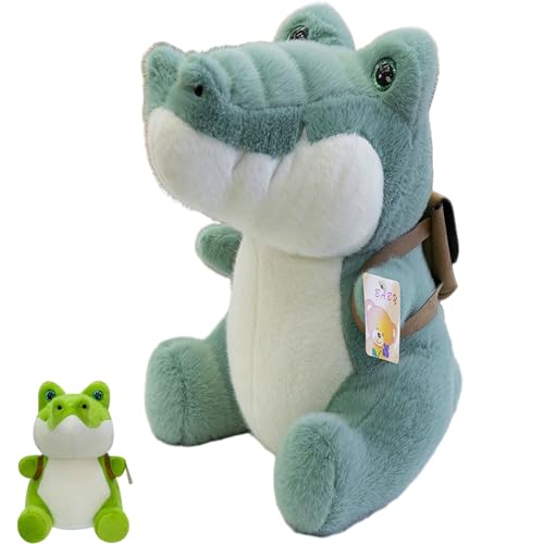 AQCQDQ Krokodil Plüschtier XXL Kuscheliges Pummeliges Krokodil Plüschtier,Lustige Alligatoren Plüschtiere für Jungen und Mädchen Kinder (75 cm,Grün) von AQCQDQ