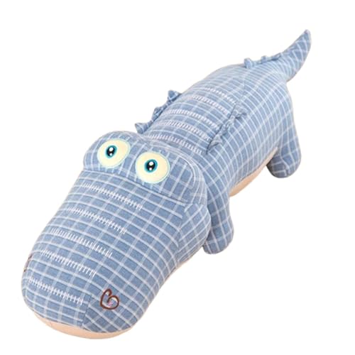 AQCQDQ Krokodil Stofftier Krokodil Kuscheltier Plüsch Krokodil Alligator Plüsch Spielzeug Krokodil Spielzeug Kissen Geschenk für Kinder für Kinder Erwachsene Geschenk (Krokodil,Blau) von AQCQDQ