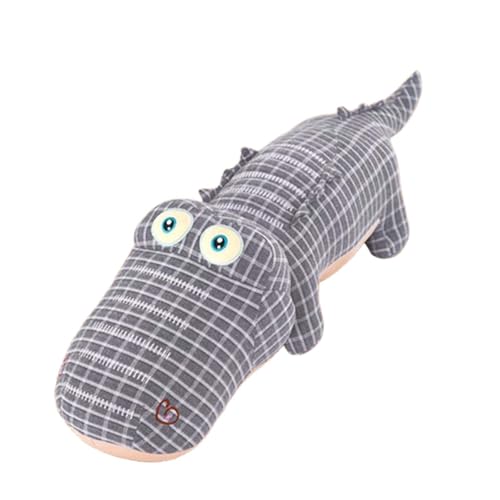 AQCQDQ Krokodil Stofftier Krokodil Kuscheltier Plüsch Krokodil Alligator Plüsch Spielzeug Krokodil Spielzeug Kissen Geschenk für Kinder für Kinder Erwachsene Geschenk (Krokodil,Grau) von AQCQDQ