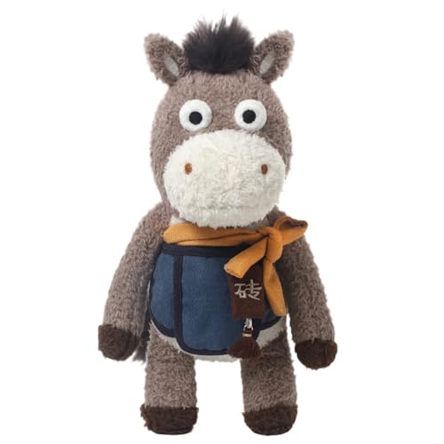 AQCQDQ Kuh Kuscheltier Pferd Plüschtier, Kuh Pferd Kuscheltier, Kuh-Pferd Figur Plüsch Spielzeug Flauschiger Stofftier Plüschpuppe Geschenk Für Kollege, Arbeiter, Arbeitnehmer (Pferd) von AQCQDQ
