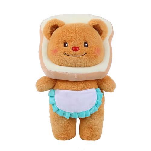 AQCQDQ Kuscheliger Bären Plüsch Kissen, Toastkissen aus weichem Bär, Realistische Stofftierkissen, Aus weichem Plüsch, Kinder zum Kuscheln und Spielen (50cm) von AQCQDQ