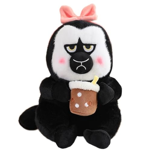 AQCQDQ Kuscheltier AFFE, AFFE Plüschpuppe, Süßes WeißGesichtiges Affenplüschtier, Flauschiger Stofftier zum Spielen, Weiches Schmusetier für Mädchen, Jungen, Babys (40 cm,B) von AQCQDQ