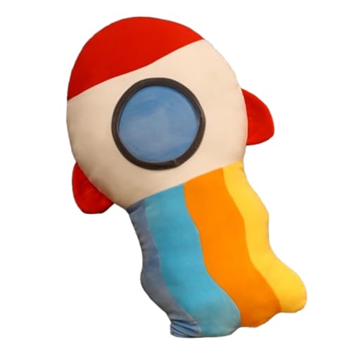 AQCQDQ Kuscheltier Astronaut, PlüSchtier Mars, Kissen Raumschiff Dekorative, zum Spielen und Kuscheln, Geschenk für Kinder Mädchen (Rakete) von AQCQDQ