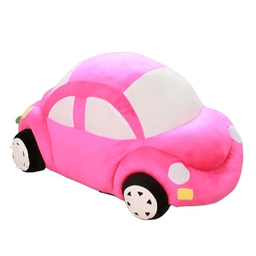 AQCQDQ Kuscheltier Auto, Auto plüschtier, Auto stofftier Cars Peluche, zum Spielen und Kuscheln, Weiches Schmusetier für Mädchen, Jungen, Babys (65 cm,Rosa) von AQCQDQ