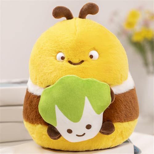 AQCQDQ Kuscheltier Biene, Biene Plüschkissen Spielzeug, Hummel Plüschtier Bumblebee Plüsch Spielzeug lustige, Tolles Geschenk für Jungen und Mädchen (25 cm,A) von AQCQDQ