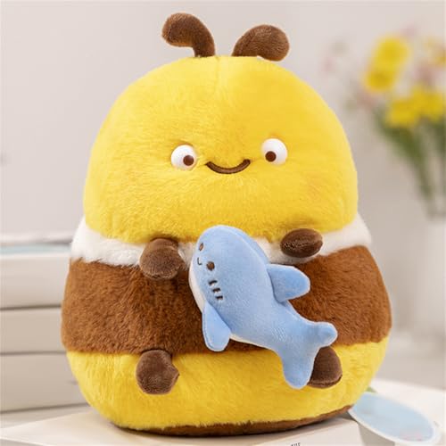 AQCQDQ Kuscheltier Biene, Biene Plüschkissen Spielzeug, Hummel Plüschtier Bumblebee Plüsch Spielzeug lustige, Tolles Geschenk für Jungen und Mädchen (25 cm,C) von AQCQDQ