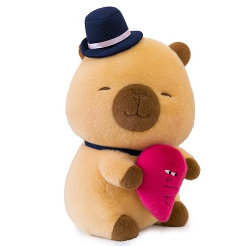 AQCQDQ Kuscheltier Capybara, Pärchen Love Kapybara Plüschpuppen, Capybara-Stofftier, Capybara Plüschtier, Geschenk für Valentinstag, Geburtstag (55 cm,Männer) von AQCQDQ