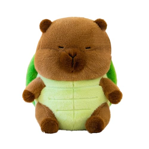 AQCQDQ Kuscheltier Capybara Plüschtier, Transformation Bienen/Schildkröte Capybara Plüsch Puppe, Stofftier Schmusetier zum Kuscheln & Spielen, Geschenk für Kinder (Schildkröte,23 cm) von AQCQDQ