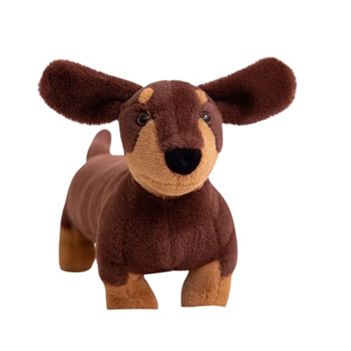 AQCQDQ Kuscheltier Clare Dackel 60 cm,Dackel Plüsch Langes Kissen,Hund Plüschtier Plüsch Spielzeug,Braun Hund Körper Kissen Tier Puppe Cartoon Schlafkissen Umarmung Lange Kissen (80cm,Braun) von AQCQDQ