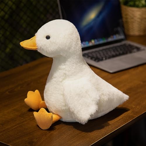 AQCQDQ Kuscheltier Ente Riesige Gans Plüschtiere, Weich Süßes Ente Puppe Schlafkissen, Kawaii Duke Plüsch Gänse Spielzeug Kissen für Kinder und Mädchen (60cm,Weiß) von AQCQDQ