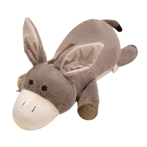 AQCQDQ Kuscheltier Esel, 50cm Esel Puppe,Stehendes Kuscheltier Esel, Naturgetreues Stofftier Aus Weichem PlüSchWeich Esel Plüschtier zum Kuscheln und üße Esel Stofftier für Kinder (65cm,Braun) von AQCQDQ