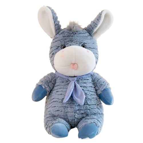 AQCQDQ Kuscheltier Esel, Süße Esel-Plüschtiere, Esel Puppe, Weich Esel Plüschtier zum Kuscheln und Spielen, Geschenk für Kinder Jungen Mädchen (23 cm,Blau) von AQCQDQ