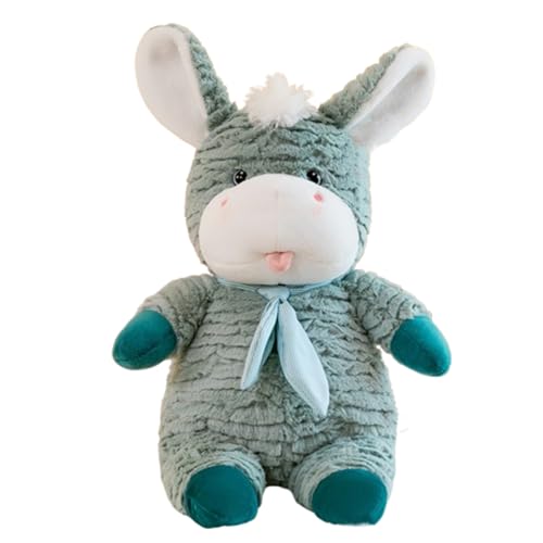 AQCQDQ Kuscheltier Esel, Süße Esel-Plüschtiere, Esel Puppe, Weich Esel Plüschtier zum Kuscheln und Spielen, Geschenk für Kinder Jungen Mädchen (23 cm,grün) von AQCQDQ