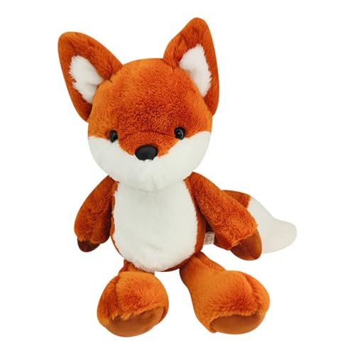 AQCQDQ Kuscheltier Fuchs,Fuchs Plüschtier Kissen,Plüschtier-Kissen für Kinder,Flauschiger Stofftier zum Spielen,Fuchs Stofftier,Puppen, Plüschtier Dschungeltiere Kuscheltier für Jungen (45 cm) von AQCQDQ